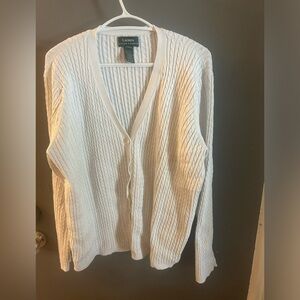 Ralph lauren old money Cream Cardigan Sweater cableknit